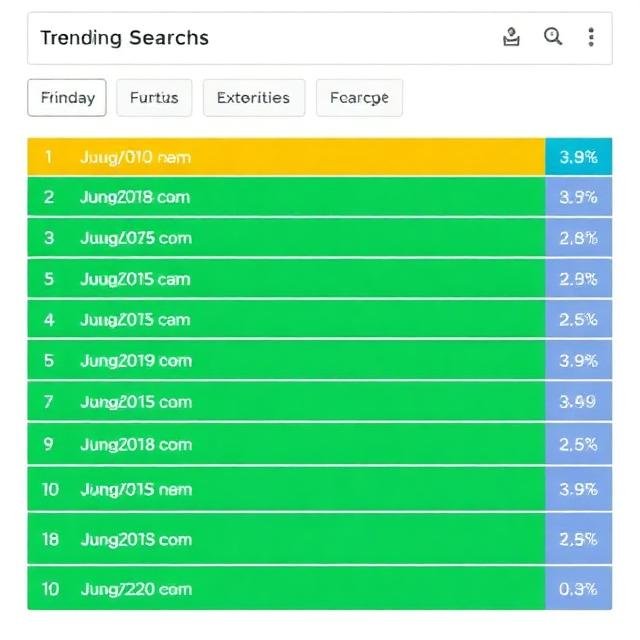 most popular trending searches